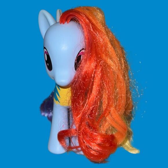 2010 Hasbro Wonderbolts Rainbow Dash Blue Pegasus MLP Toy Figure 6” - Picture 2 of 5